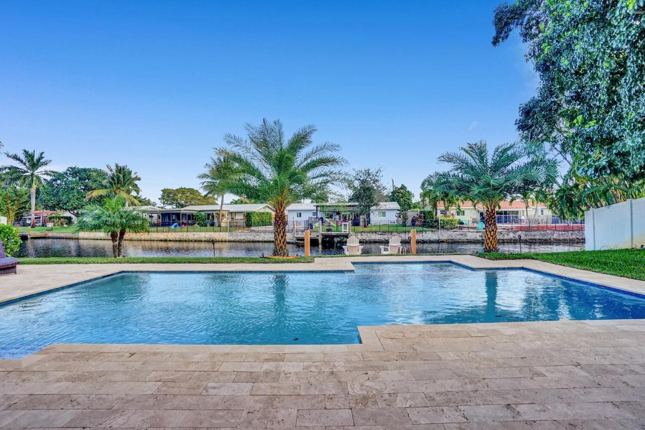 New! Waterfront Heated Pool & Jacuzzi 2 Mi To Beach - Fishing Pier Relaxing Spa & Hammock فورت لودرديل المظهر الخارجي الصورة