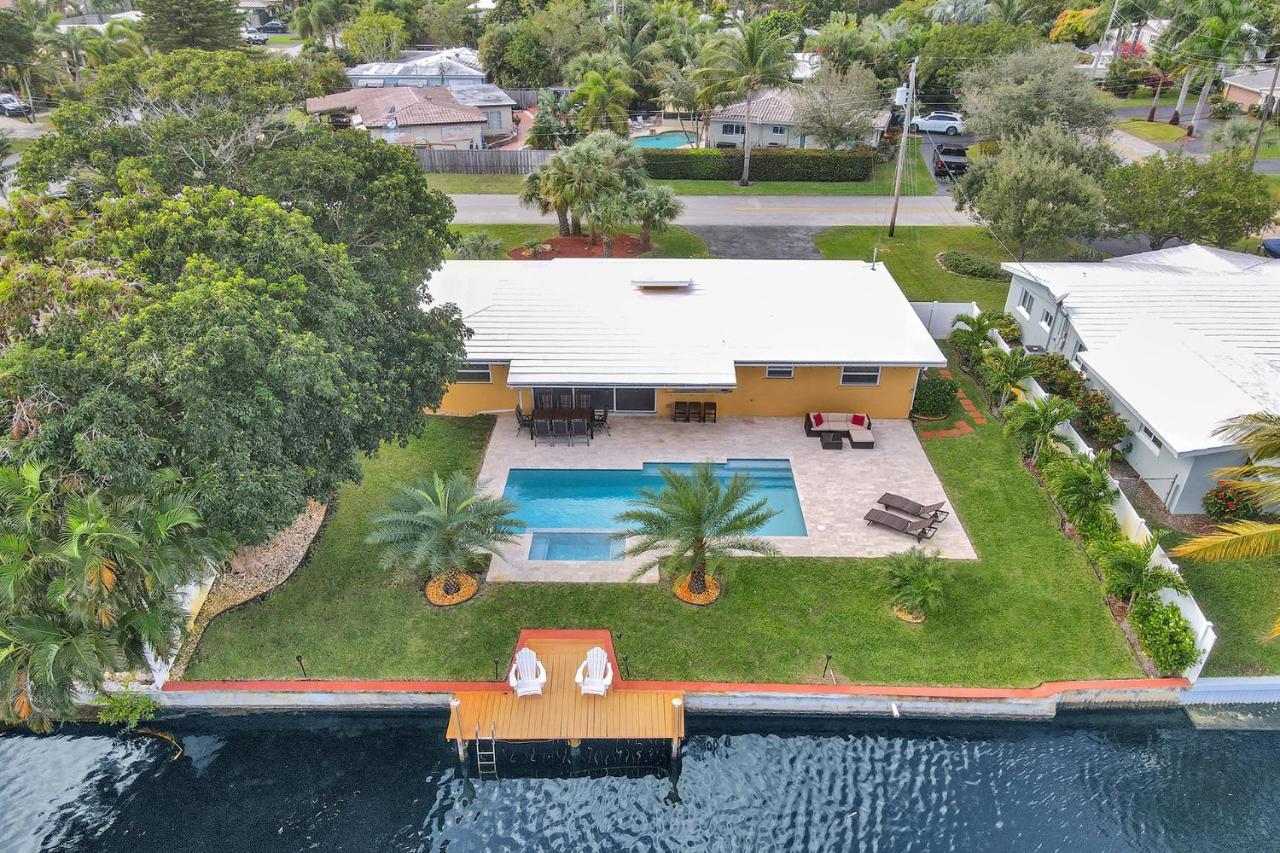 New! Waterfront Heated Pool & Jacuzzi 2 Mi To Beach - Fishing Pier Relaxing Spa & Hammock فورت لودرديل المظهر الخارجي الصورة