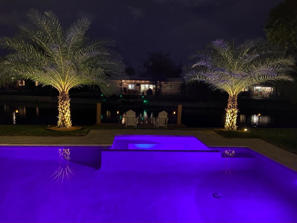 New! Waterfront Heated Pool & Jacuzzi 2 Mi To Beach - Fishing Pier Relaxing Spa & Hammock فورت لودرديل المظهر الخارجي الصورة